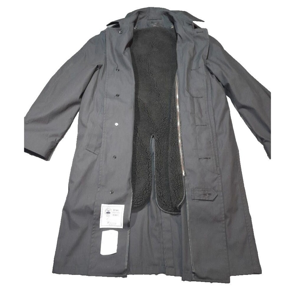 U.S. Military All Weather Coat 38R with Removable Liner Black 42" long US Navy